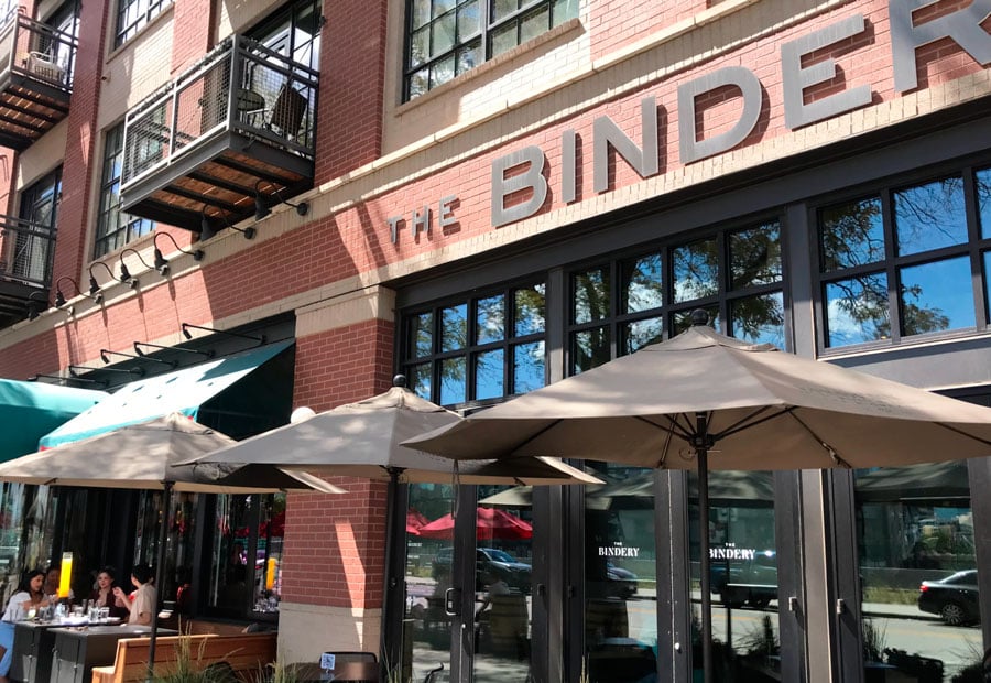 Vista del patio en The Bindery