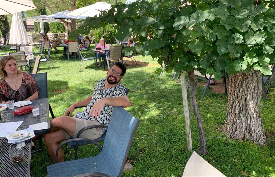 Familiar del autor durante su reunión familiar en Verde Valley Wine Trail